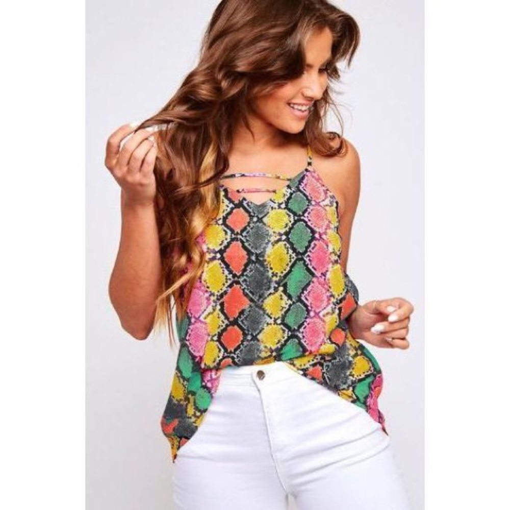 NEW Vibrant Snake Print Tank